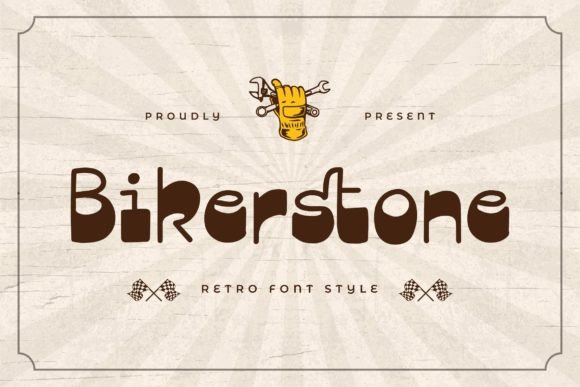 Bikerstone: The Retro Display Font for Authentic Small Business Branding