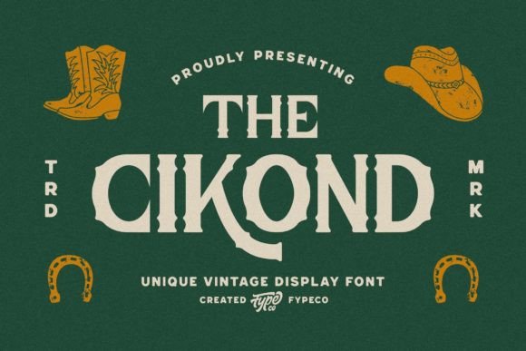 Cikond: The Perfect Vintage Display Font for Handmade Crafts