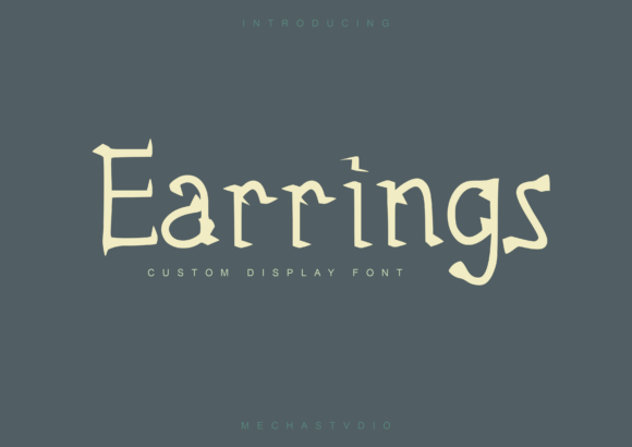 Earrings: A Playful Display Font for Editorial Design