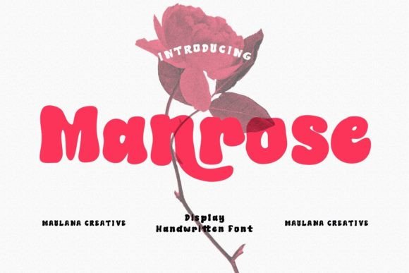 Manrose: The Handwritten Display Font for Bold Editorial Design