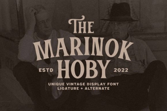 Marinok Hoby: A Vintage Display Font for Bold Branding