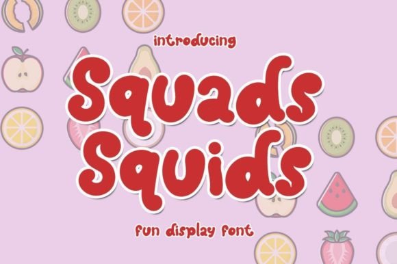 Squads Squids: A Joyful Display Font for Modern Brand Identity