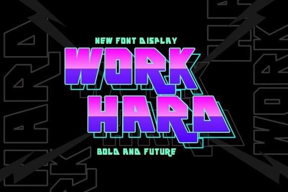 Work Hard: A Bold Display Font for Modern Brand Identity